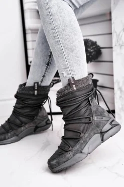 Damskie Śniegowce Big Star Szare GG274629