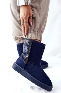 Damskie Śniegowce Big Star EE274416 Granatowe