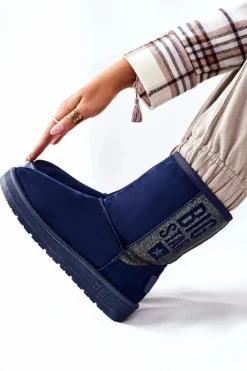 Damskie Śniegowce Big Star EE274416 Granatowe