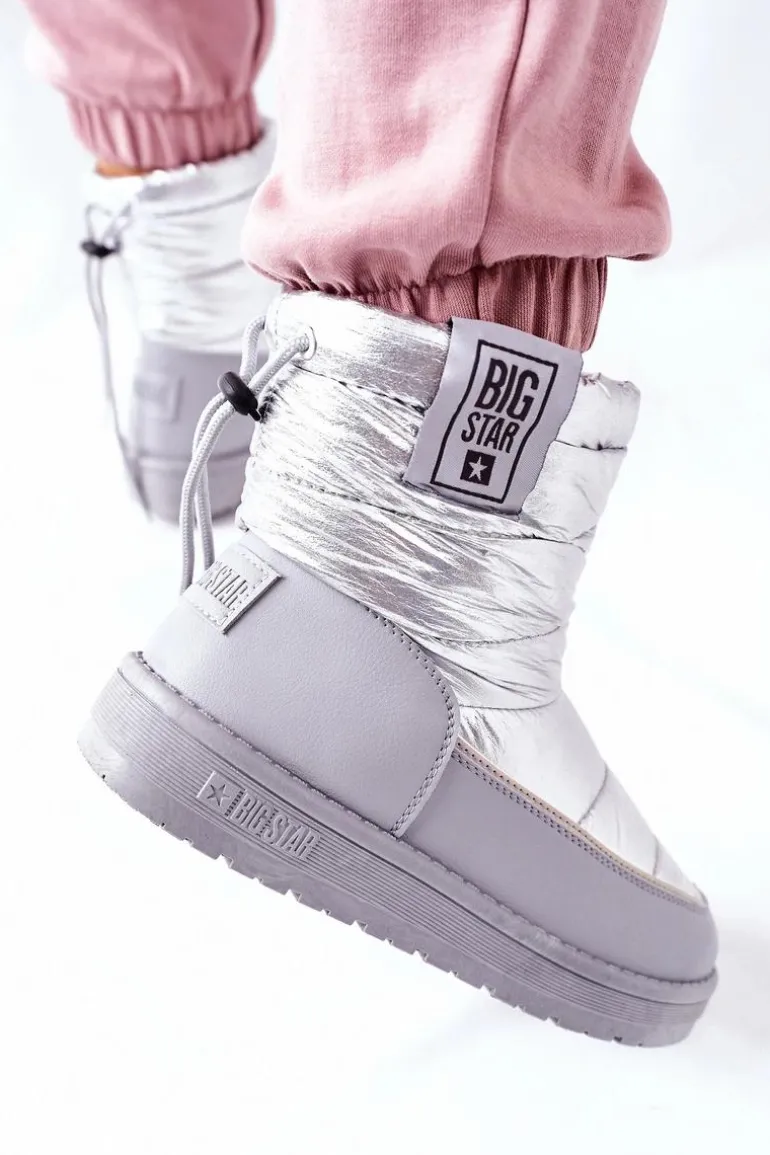 Damskie Śniegowce Big Star II274118 Srebrne
