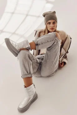 Damskie Śniegowce Big Star II274118 Srebrne