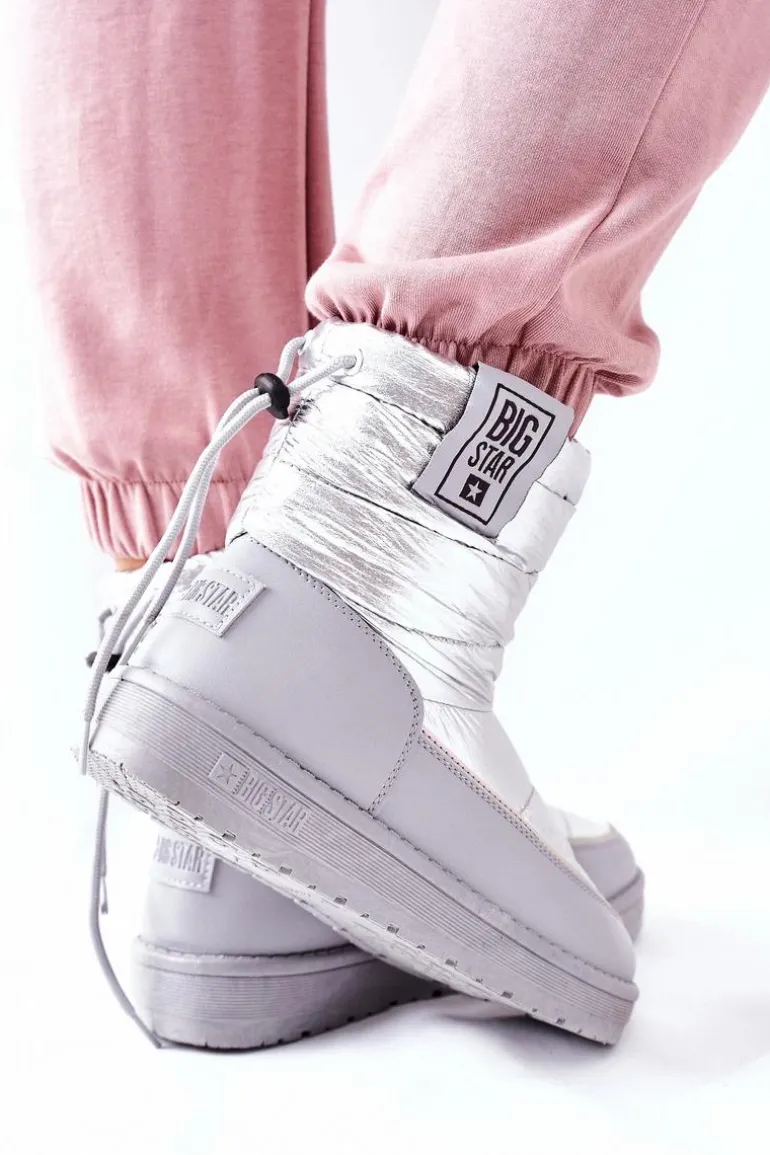 Damskie Śniegowce Big Star II274118 Srebrne
