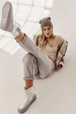 Damskie Śniegowce Big Star II274118 Srebrne