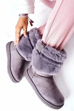 Damskie Śniegowce Big Star II274128 Szare