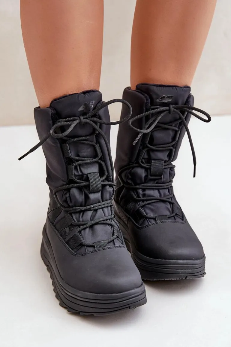 Damskie Śniegowce INUA Z Ociepliną Primaloft 4F 4FRAW24FSBSF012 Czarne