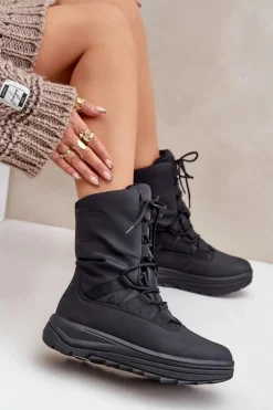 Damskie Śniegowce INUA Z Ociepliną Primaloft 4F 4FRAW24FSBSF012 Czarne