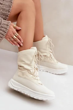 Damskie Śniegowce INUA Z Ociepliną Primaloft 4F 4FRAW24FSBSF012 Beżowe