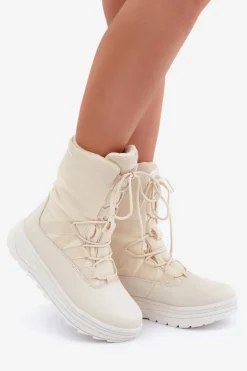 Damskie Śniegowce INUA Z Ociepliną Primaloft 4F 4FRAW24FSBSF012 Beżowe