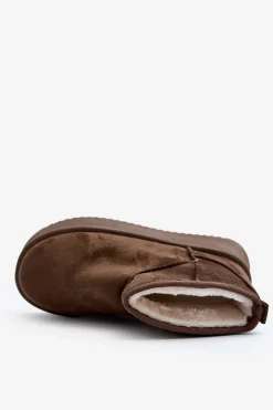 Damskie Śniegowce Na Grubej Podeszwie Ciemnozielone Caliksa