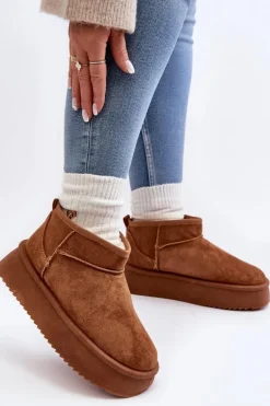 Damskie Śniegowce Na Grubej Podeszwie Camel Caliksa