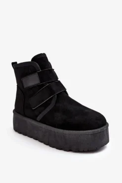 Damskie Śniegowce Na Platformie Czarne Naredi