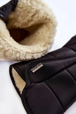 Damskie Śniegowce Na Rzep Progress PROGJ-22-128 Czarne