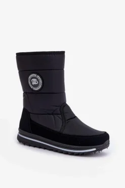 Damskie Śniegowce Na Zamek Progress PROGJ-21-09 Czarne