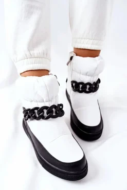 Damskie Śniegowce Ocieplane Białe Khariche