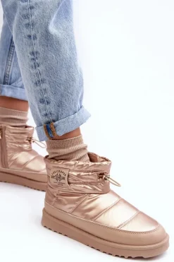 Damskie Śniegowce Ocieplane Lee Cooper LCJ-23-44-1965L Beżowe