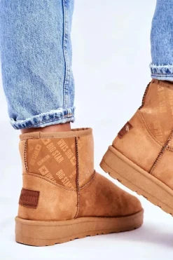 Damskie Śniegowce Ocieplane Brązowe Big Star GG274559