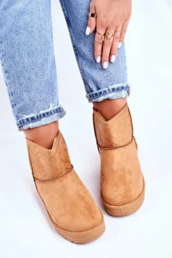 Damskie Śniegowce Ocieplane Brązowe Big Star GG274559