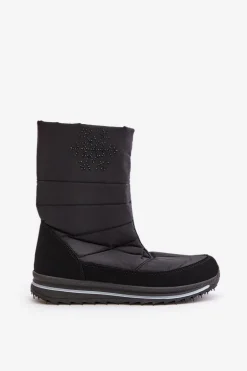 Damskie Śniegowce Z Suwakiem Progress PROGJ-22-130 Czarne