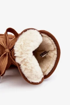 Damskie Śniegowce Z Wiązaniem D.Franklin DFSH370006 Brązowe