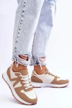 Damskie Niskie Buty Sportowe Beżowe Elliot