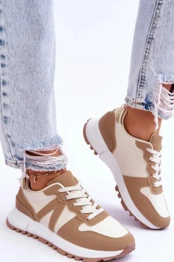 Damskie Niskie Buty Sportowe Beżowe Elliot