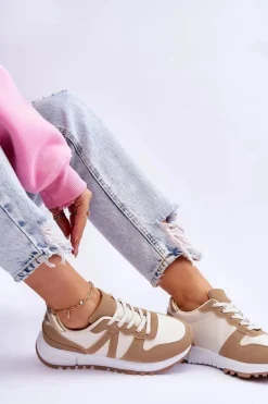 Damskie Niskie Buty Sportowe Beżowe Elliot