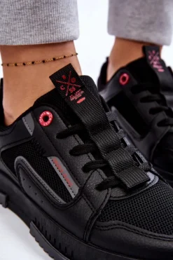 Damskie Niskie Sneakersy Cross Jeans LL2R4012C Czarne