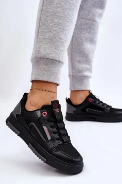 Damskie Niskie Sneakersy Cross Jeans LL2R4012C Czarne