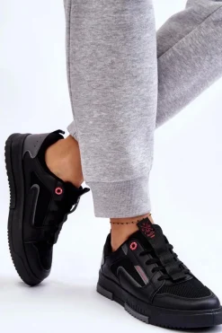 Damskie Niskie Sneakersy Cross Jeans LL2R4012C Czarne