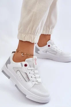 Damskie Niskie Sneakersy Cross Jeans LL2R4011C Białe