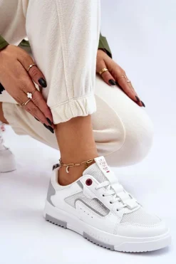 Damskie Niskie Sneakersy Cross Jeans LL2R4011C Białe