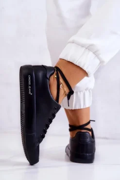 Damskie Niskie Tenisówki Cross Jeans JJ2R4054C Czarne