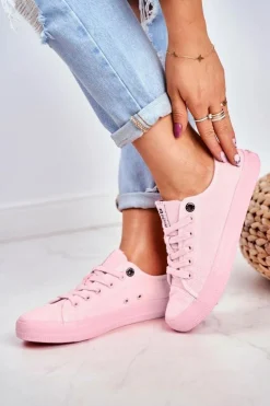 Damskie Niskie Trampki Big Star DD274443 Jasnoróżowe