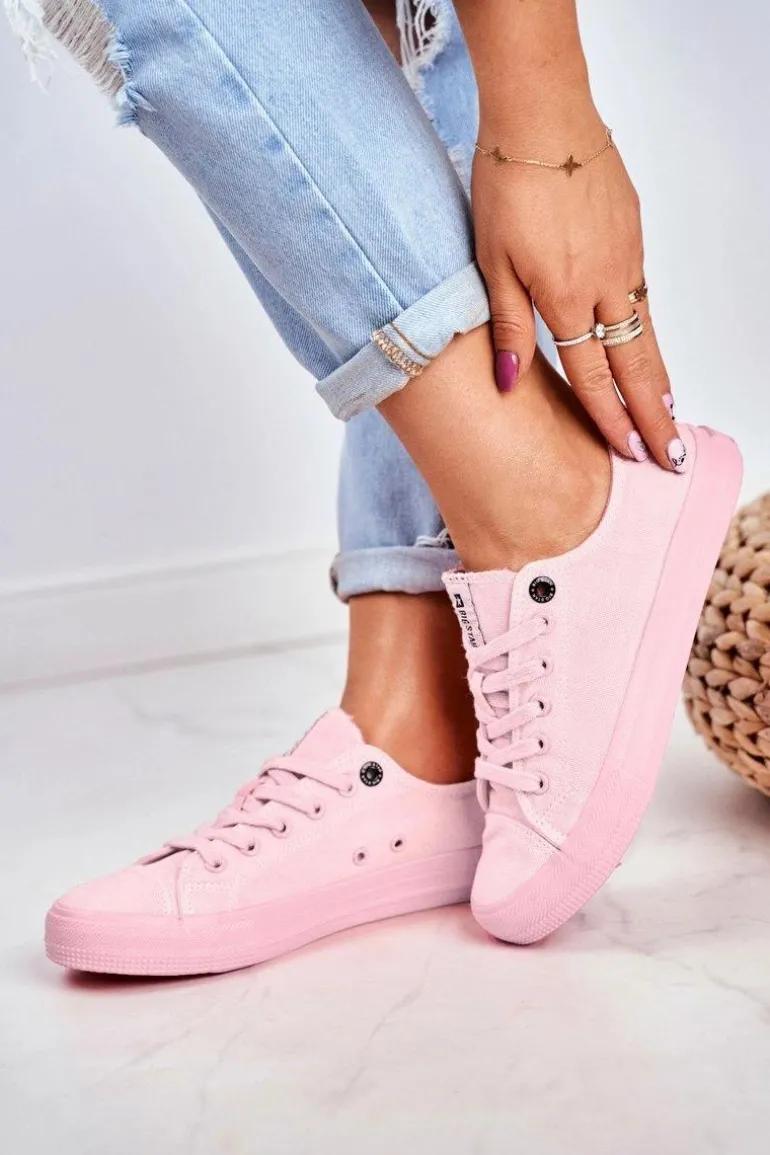 Damskie Niskie Trampki Big Star DD274443 Jasnoróżowe