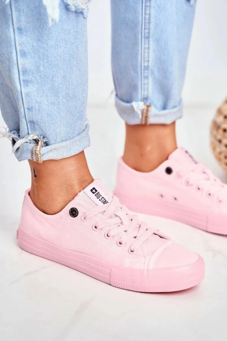 Damskie Niskie Trampki Big Star DD274443 Jasnoróżowe
