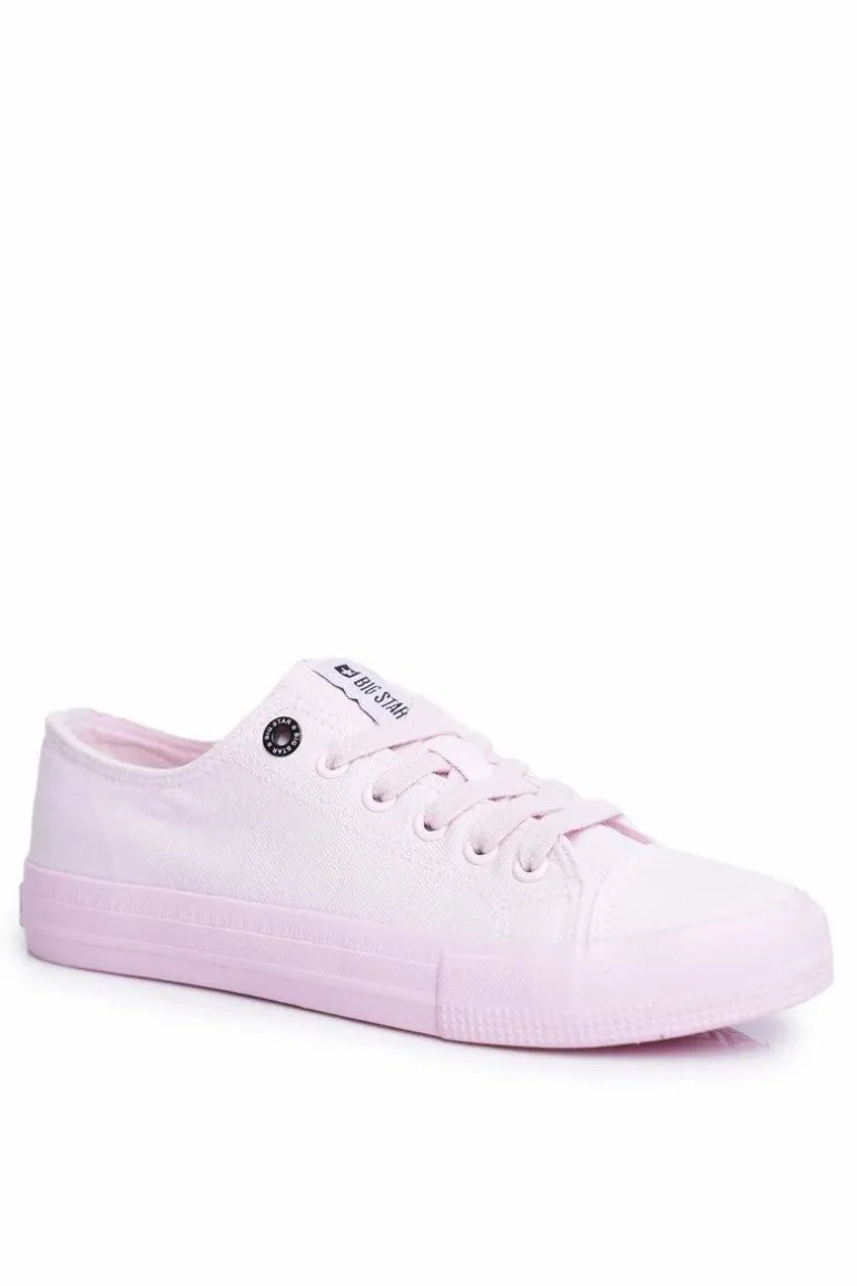 Damskie Niskie Trampki Big Star DD274443 Jasnoróżowe