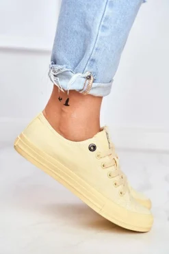 Damskie Niskie Trampki Big Star DD274441 Żółte