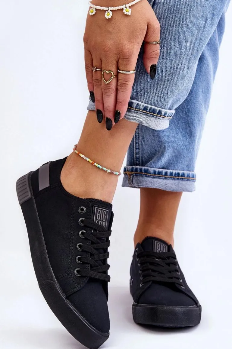 Damskie Niskie Trampki Big Star LL274038 Czarne