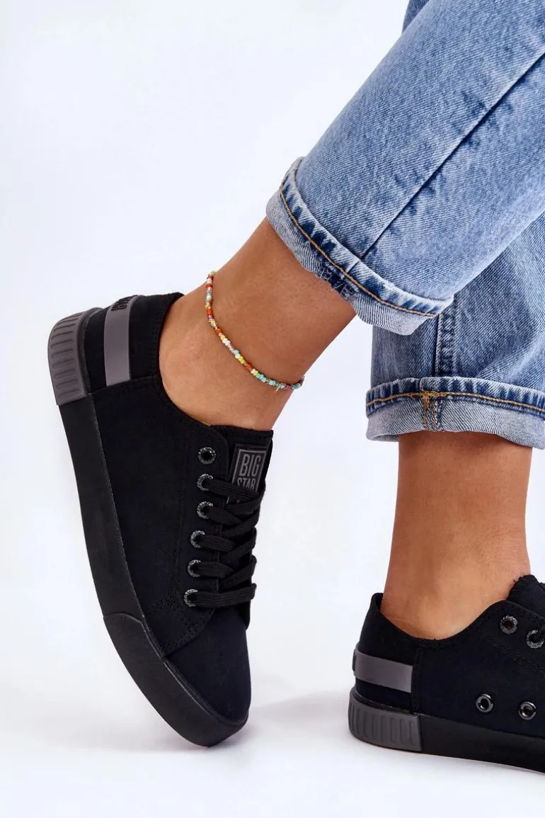 Damskie Niskie Trampki Big Star LL274038 Czarne