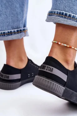 Damskie Niskie Trampki Big Star LL274038 Czarne