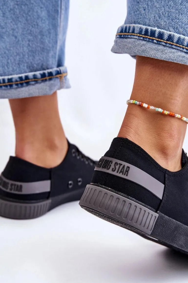 Damskie Niskie Trampki Big Star LL274038 Czarne