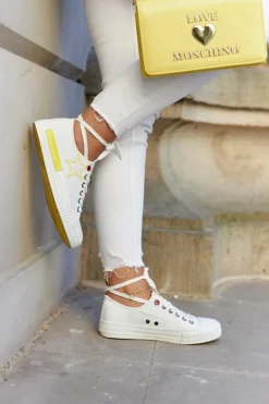 Damskie Niskie Trampki BIG STAR JJ274384 Białe