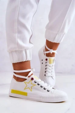 Damskie Niskie Trampki BIG STAR JJ274384 Białe