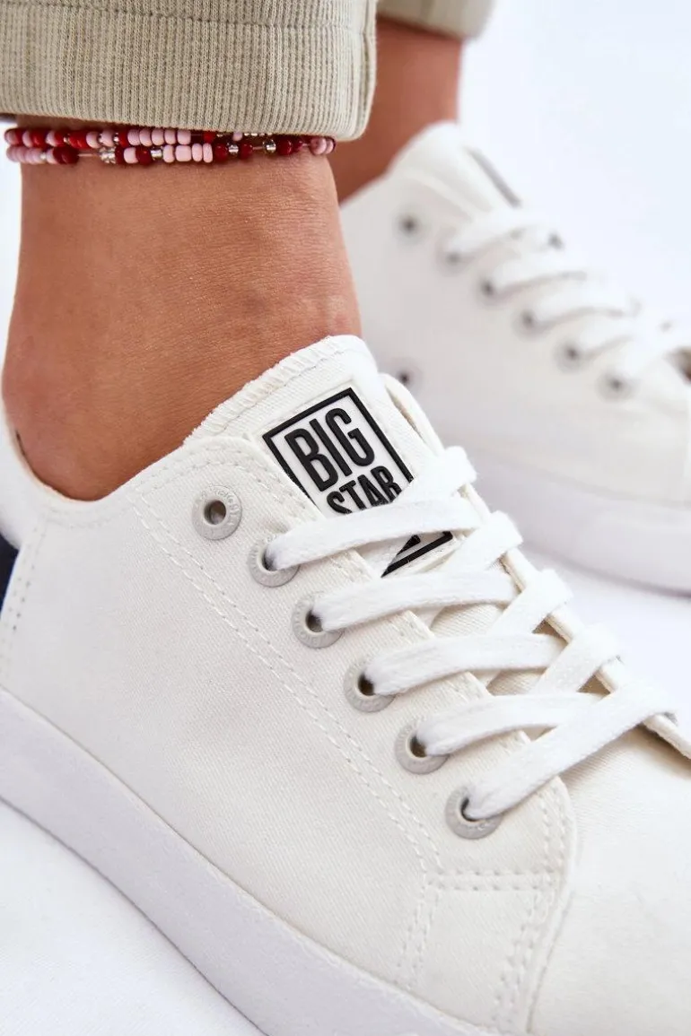 Damskie Niskie Trampki Big Star LL274039 Białe