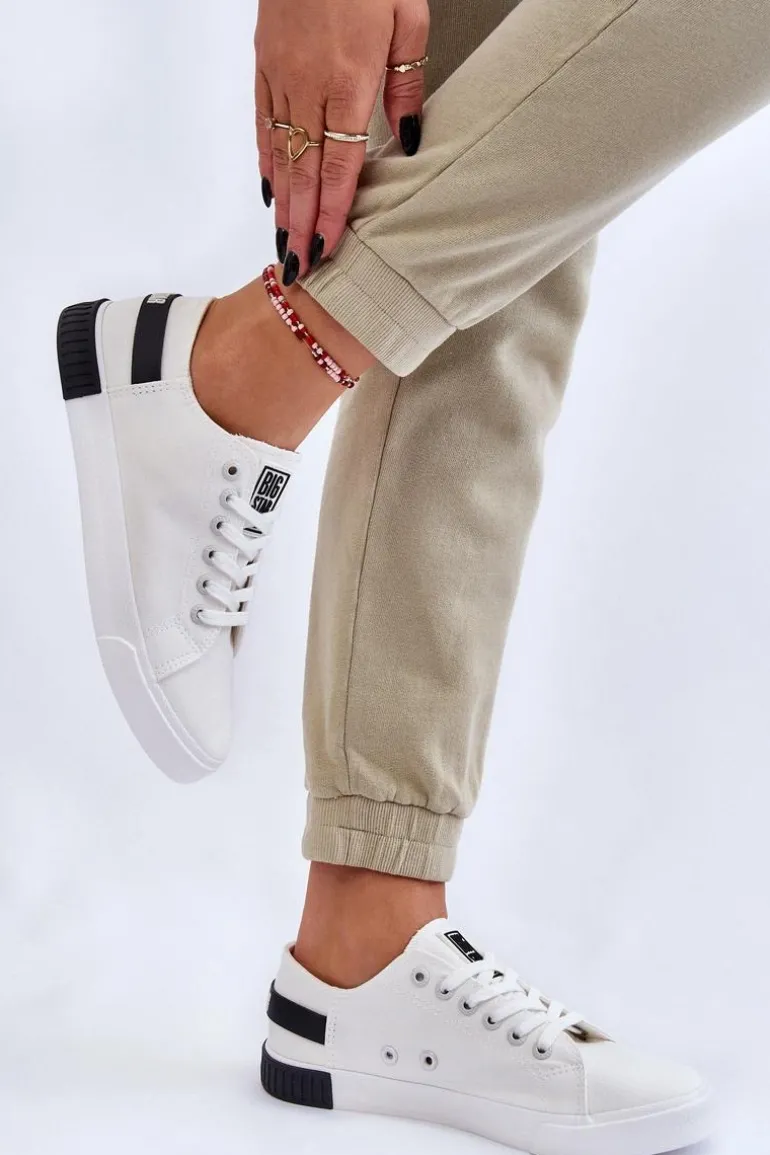 Damskie Niskie Trampki Big Star LL274039 Białe