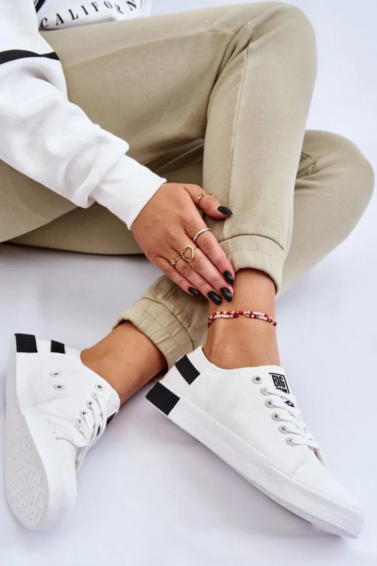 Damskie Niskie Trampki Big Star LL274039 Białe