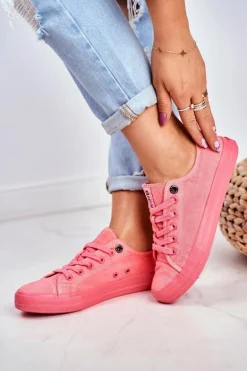 Damskie Niskie Trampki Big Star DD274444 Różowe