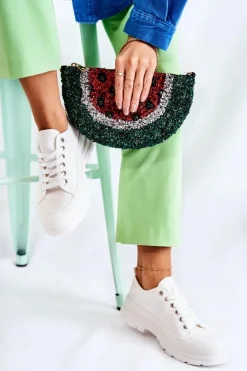 Damskie Niskie Trampki Materiałowe Białe Gueso