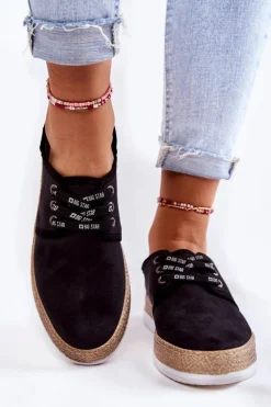 Damskie Niskie Trampki Memory Foam System Big Star KK276004 Czarne