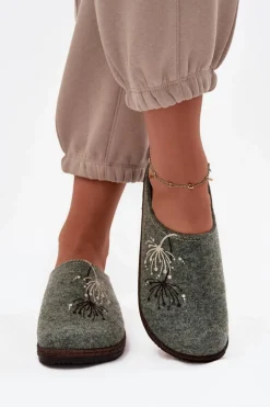 Damskie Obuwie Domowe Kapcie Inblu NL000011 Zielone